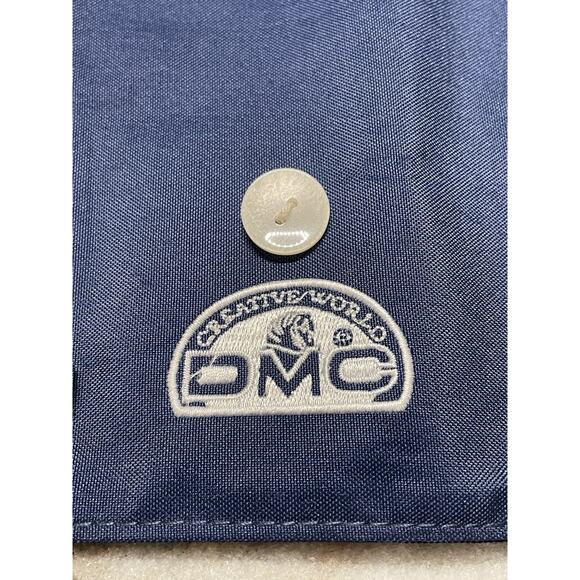 DMC Armchair Needlework Organizer Blue White 20" x 12.25" Dimensions - Picture 2 of 10